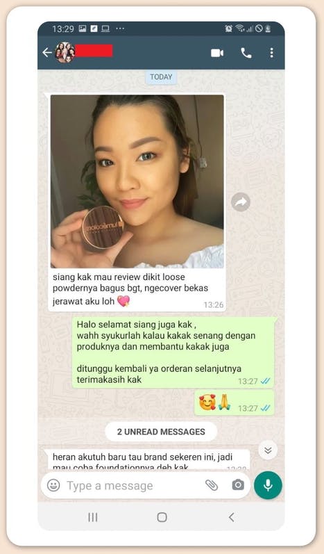 testimoni lumecolors loose powder (11)