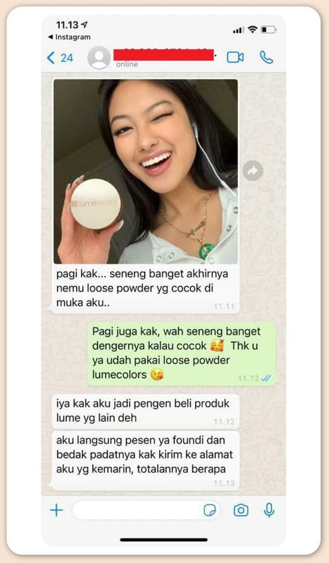 testimoni lumecolors loose powder (4)