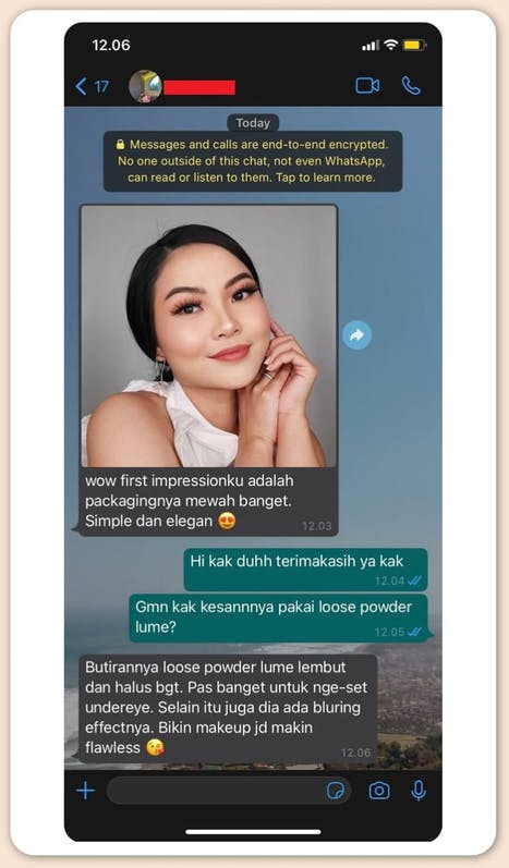 testimoni lumecolors loose powder (5)
