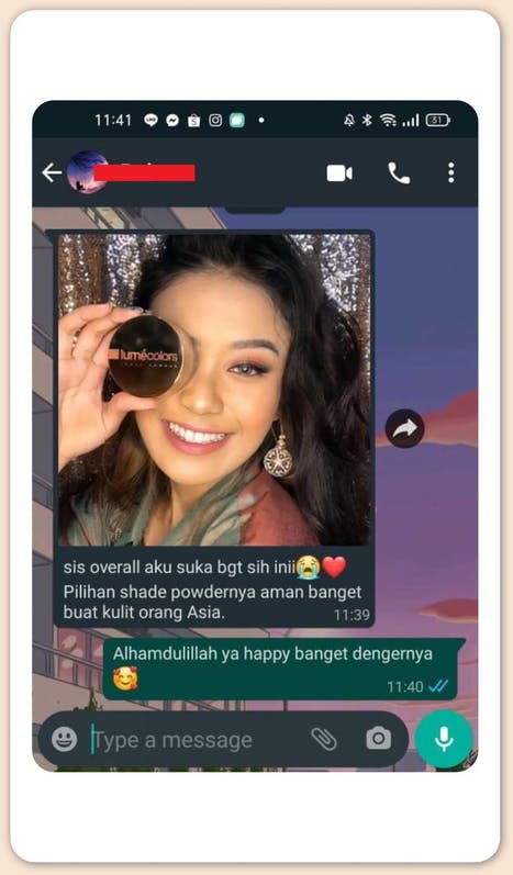 testimoni lumecolors loose powder (6)
