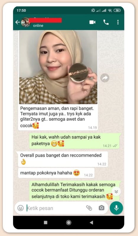 testimoni lumecolors loose powder (7)
